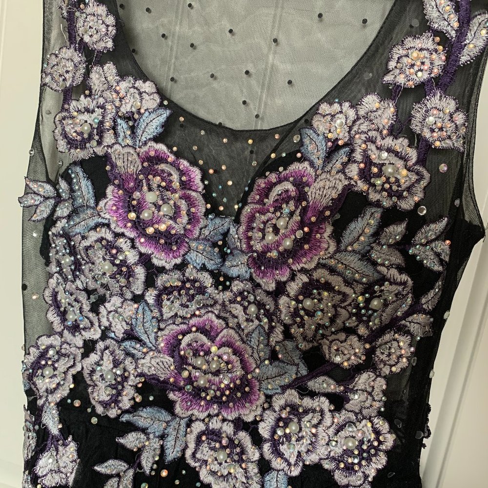 Fancy  lace fabric dress